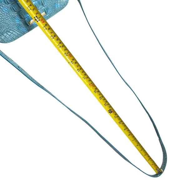 Brahmin blue/green embossed Melbourne mini Sydney crossbody bag - Picture 8 of 10